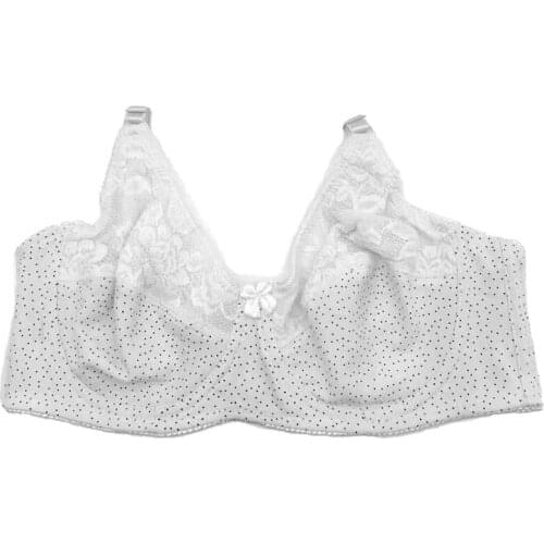 Solid white lace sexy bra Full cup bralette women underwear 46F 46E 46D 46C 44E 44D 44C 42D 42C 40C 40D 38D 36D 34D 36C 38C C22