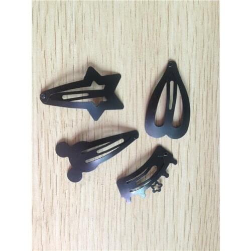Wholesale children New Arrival matt black paint hairpin side clip BB folder variety of selected Cute hair Accessories