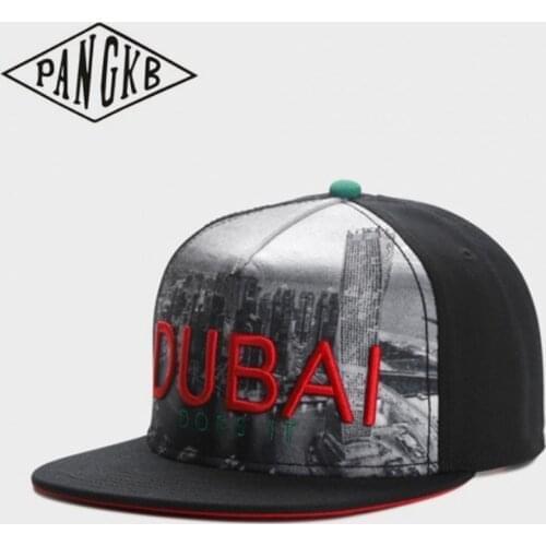 PANGKB Brand DUBAI SKYLINE CAP Street dance snapback hat Cycling boating for men women adult outdoor casual sun baseball cap