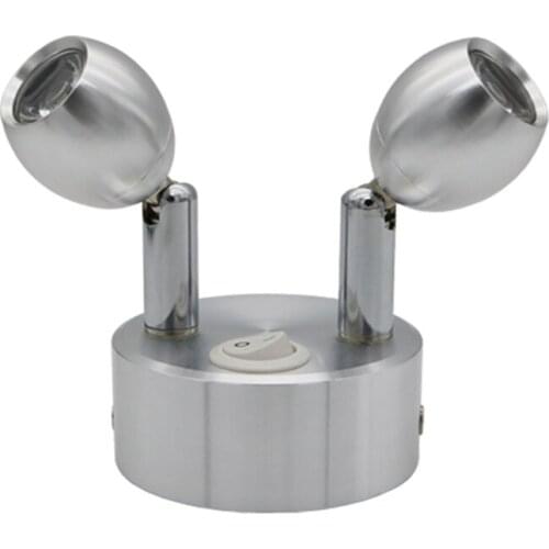 Portable recharging cabinet lamp ,rotatable 30 degree 7-8 hours last battery lamp , 2W 6W double head wireless accent spot lamp