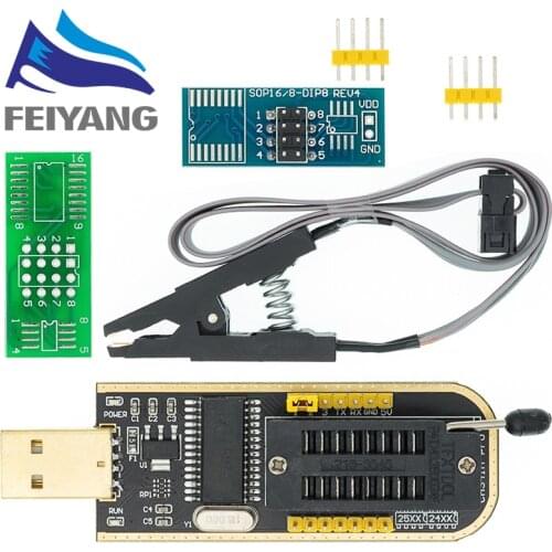 1PCS CH341A 24 25 Series EEPROM Flash BIOS USB Programmer Module + SOIC8 SOP8 Test Clip For EEPROM 93CXX / 25CXX / 24CXX