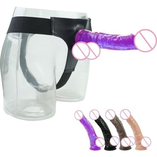 Realistic Dildo Strap On Adjustable Big Penis Lesbian Anal Vagina Strapon Sex Toy For Men Women Erotic Couples Suction Cup Pants