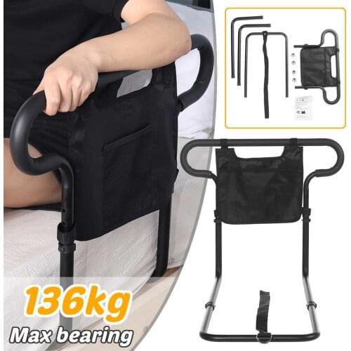 Aluminium alloy Bed Rail Safety Get Up Handle Assisting for Elderly Pregnant Women Aid Handrail Adjustable