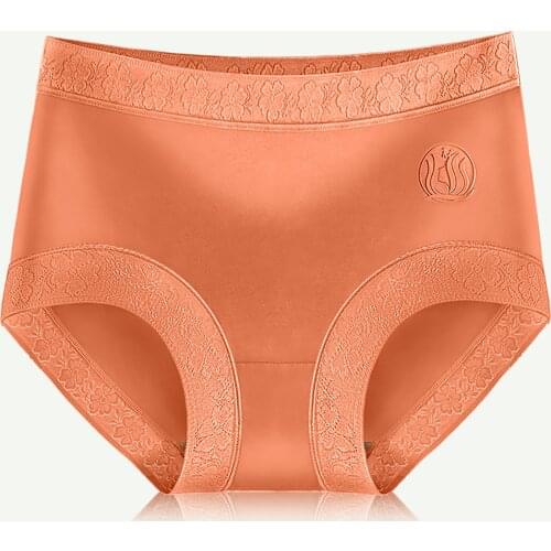 Sexy Breathable Comfort Seamless Mid-waist Lace Womens Modal Intimate Underwear Panties Female Physiological Menstrual Panties