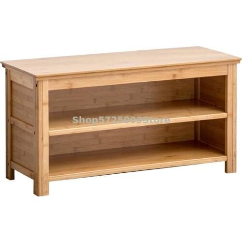 Shoe changing stool Shoe cabinet Trying shoes stool Entering the door can sit on solid wood shoe changing cabinet Storage stool