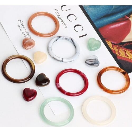 DIY imitation Turquoise jade jewelry accessories resin ring earrings earrings pendant pendant material circle of love