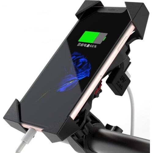 1 second self-locking 360 Rotation Bicycle Phone Holder Anti Shake Smartphone Mount Bracket Universal Adjustable Bike Stand