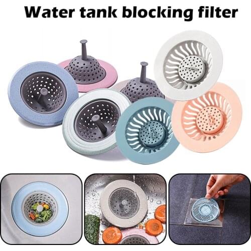 1PCS Portable Silicone Sink Strainer Waste Plug Sink Filter Waste Collector Kitchen Bathroom Accessories Colanders & Strainers