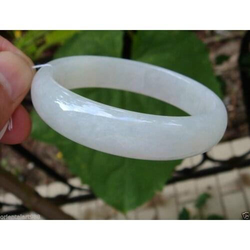 100% Natural Untreated Icy Jadeite Emerald Jade Bangle Bracelet 57-60MM
