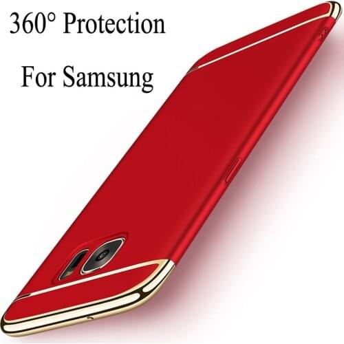 100pcs/lot Electroplated 3 in 1 back cover Case For Samsung A9 A8 A7 J6 J4 J8 S9 S10 e plus 2018 j2 CORE NOTE 9 8
