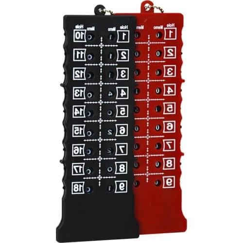 18 Hole Golf Stroke Putt Score Card Counter Indicator With Key Chain Golf Score Counter Black ISP Hot dropship