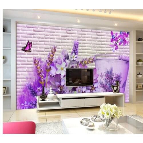 3d wallpaper for room Home Decoration Corner flower backdrop butterfly garden wallpapers for living room