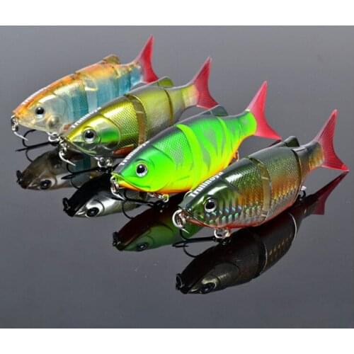 4Pcs Trulinoya Multi Jointed Swimbait Fishing Lure 10g/8cm Minnow Crankbait Hard Bait Fishing Tackle