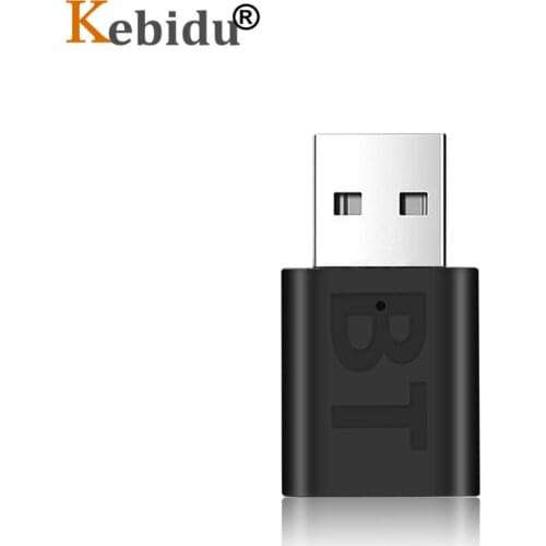Kebidu Mini BT 5.0 Audio Receiver Adapter USB Wireless Bluetooth 3.5mm AUX Stereo Music No Transmitter Adapter For Car PC
