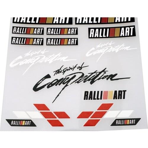 Aliauto Car Styling The Whole Body Ralliart Accessories Car Decoration Sticker Decal Set for Mitsubishi Lancer Outlander Pajero
