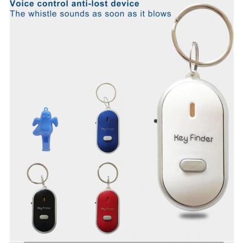 Anti-lost Keychain Bluetooth-compatible Key Finder Device Smart Sound Control Alarm Finder Locator GPS Tracker with Whistle