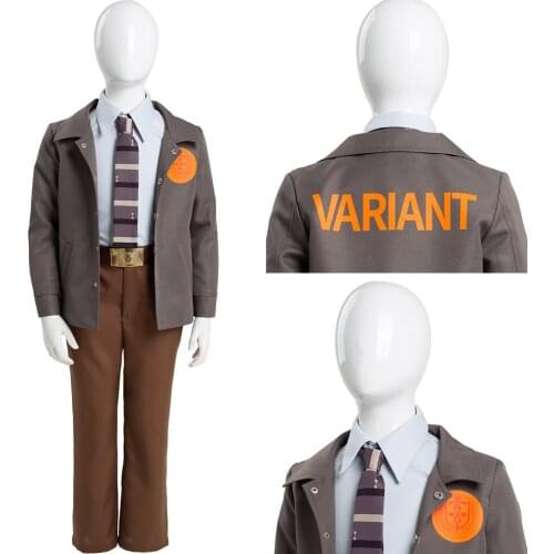 Kids Children Loki Time Variance Authority TVA Cosplay Costume Outfits Halloween Carnival Suit