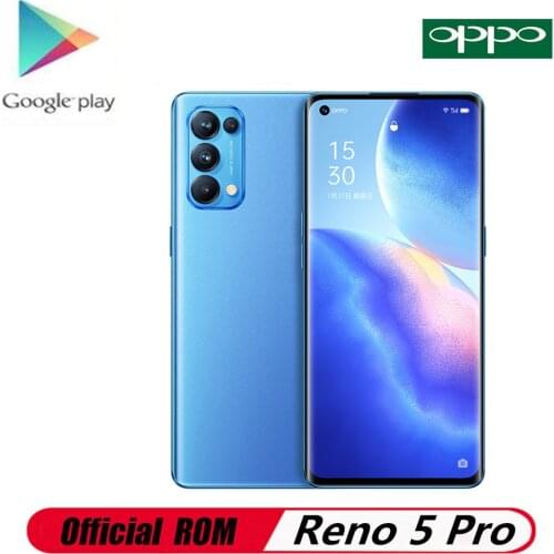 DHL Fast Delivery Oppo Reno 5 Pro 5G Cell Phone 6.55" 90HZ 12GB RAM 256GB ROM 64.0MP 65W Super Charger MTK 1000+ Android 10.0