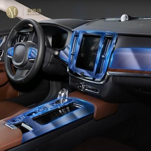 For Volvo S90 2018-2021 Car Interior Center console Transparent TPU Protective film Anti-scratch Repair film Accessories Refit