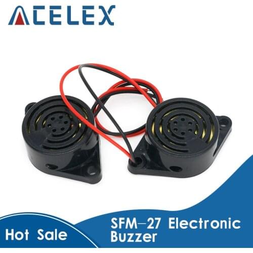 95DB Alarm High-decibel 3-24V 12V Electronic Buzzer Beep Alarm Continuous Beep for Arduino SFM-27