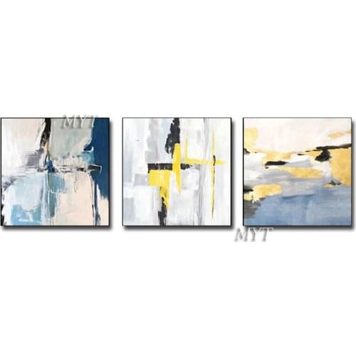 Frameless Hand-painted High Quality Modern Abstract 3PCS As 1 Set Oil Painting on Canvas Modern Art Oil Painting
