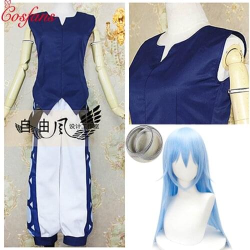 Anime That Time I Got Reincarnated as a Slime Rimuru Tempest Cosplay Uniform Costume Sports outfit custom Halloween and Wigs