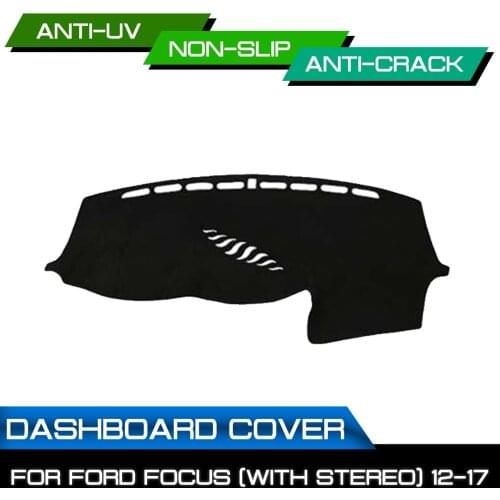 Car Dashboard Mat for Ford Focus 2012 2013 2014 2015 2016 2017 Anti-dirty Non-slip Dash Cover Mat UV Protection Shade