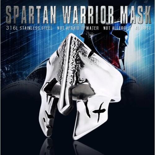 Beier 316L Stainless steel Mens Viking high quality Odin Spartan Helmet Nordic Pagan Triskele Helm jewelry LR670