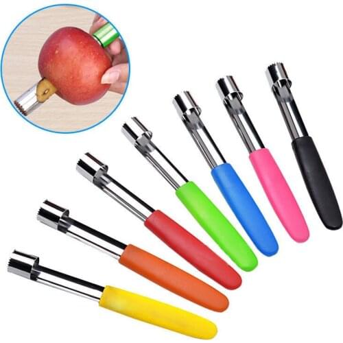 Stainless Easy Steel Twist Fruit Core Seed Remover Fruit Apple Corer Pitter Seeder Kitchen Gadgets Tools(Random Color)