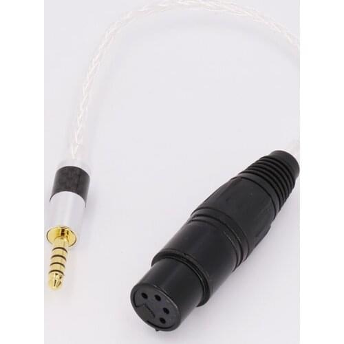 New HIFI Carbon Fiber 4.4mm Balanced Male to 4-Pin XLR Balanced Female Audio Adapter Cable 4.4mm to XLR Connector Cable