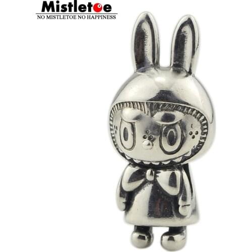 Mistletoe 925 Sterling Silver Rabbit Charm Bead European Jewelry