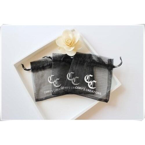 Customized logo organza gift bag Organza pouch Organza drawstring bags Jewelry Packaging