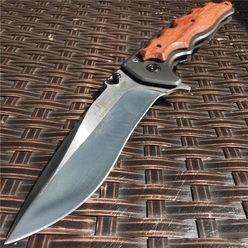 Stainless Steel Portable Scout Folding Knife Pocket Compact Tactical Hunting Rescue Knifes for Outdoor Survival Camping and EDC