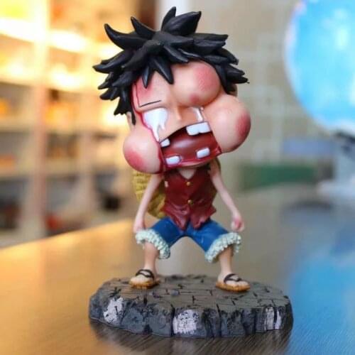 Q-Version Swelling Face Luffy Teenagers Action Figures 15cm PVC Model Boxed Toys