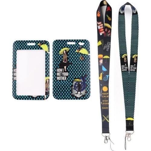 24pcs/lot MD911 DMLSKY Cartoon TV series Neck Strap Lanyard for key Phone USB DIY Hang Rope With Card Holder