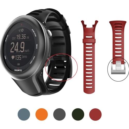 Silicone Watch Strap For SUUNTO Ambit1 Ambit2 2R 2S Suunto Ambit3 3p/3s/3R Replacement watch band wristband accessories pulseira