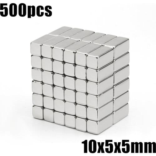 1000pcs F10x5x5mm Super Powerful Strong Rare Earth Block NdFeB Magnet Neodymium N35 Magnets F10*5*5mm- Free Shipping