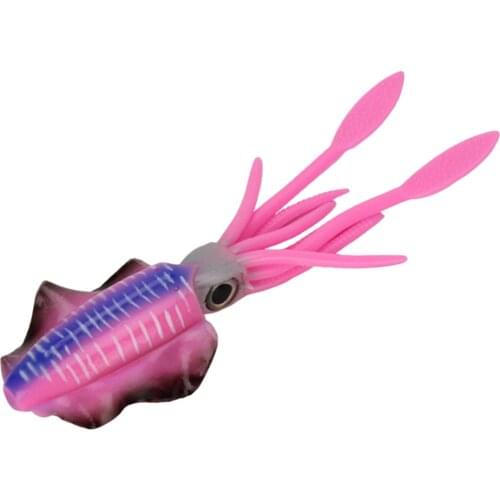Luminous Soft Artificial Squid Life-like Saltwater Fishing Tackles 15cm