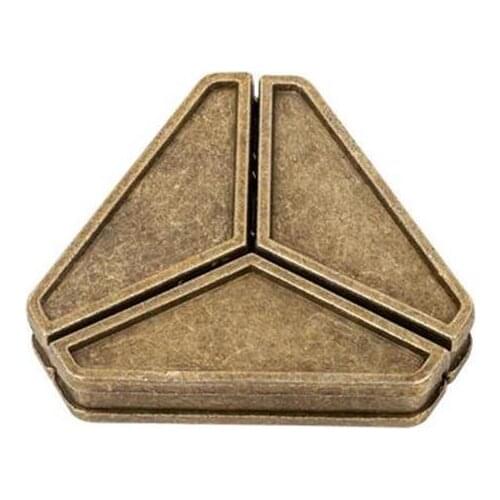 Triangle-shaped IQ Metal Brain Teaser Baffling Puzzles Game for Adults