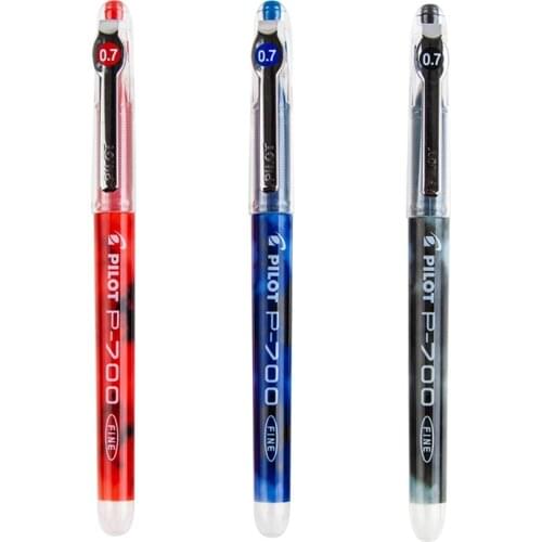 Japan Pilot P700 Roller Ball Gel Pen 0.7mm Black Disposable Fast Dry Needle Tip Exam Pen Smooth Writing BL-P70 Stationery