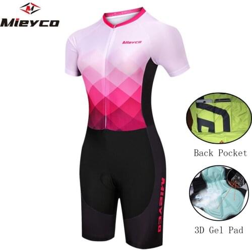 Women Cycling Jersey 2019 Pro Team 3D Gel Pad Cycling Clothing MTB Bike Jersey Set Ropa Ciclismo Triathlon With back pocket