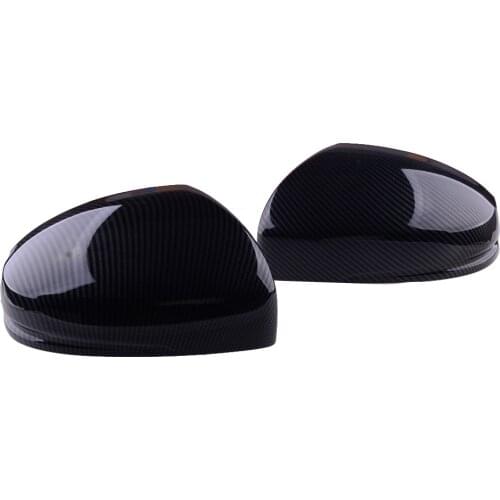 1 Pair Car Side Rearview Mirror Cover Trim Cap Fit For Honda Fit Jazz 2014 2015 2016 2017 2018 Carbon Fiber Style ABS