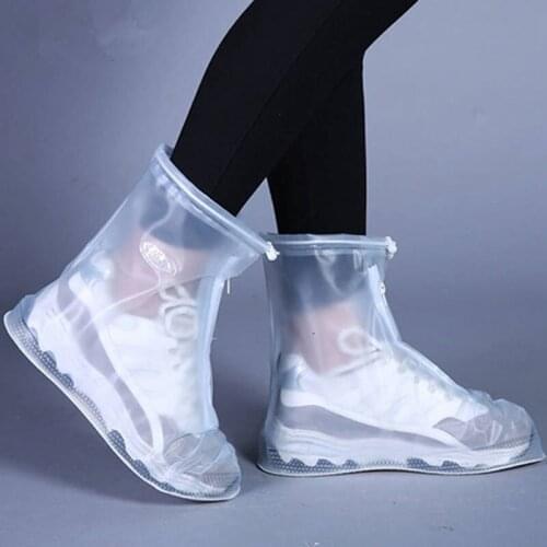 1 Pair Reusable Non-slip Rain Covers Shoes Waterproof high top cover shoes Silicone Shoe Cover Outdoor boots covers