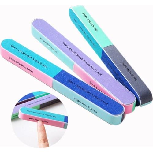1PC Six-sided Polishing Nail File Creative Tool Printing Nail File Sanding Professional Nail File Professional Nail Files Tools