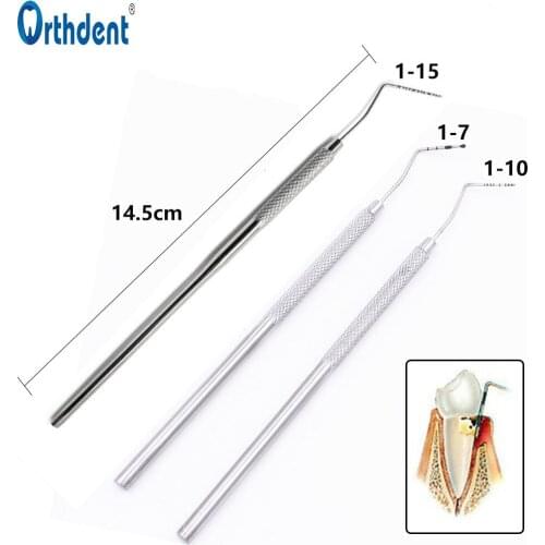 1 Pc Dental Periodontal Probes with Scale Stainless Steel Dentistry Instrument Tool Tooth Cleaning Dentist Endodontic Materials