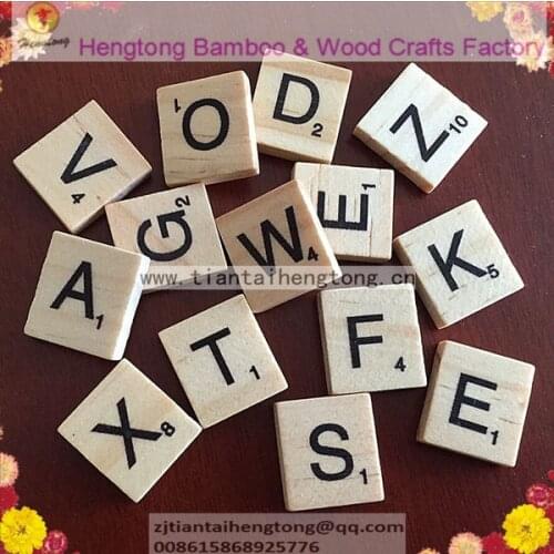 10BAGS of 100PCS/PACK NATURAL CLEAR VARNISHED WOODEN SCRABBLE TILES, WOODEN ALPHABET, CUSTOM Scrabble Letters