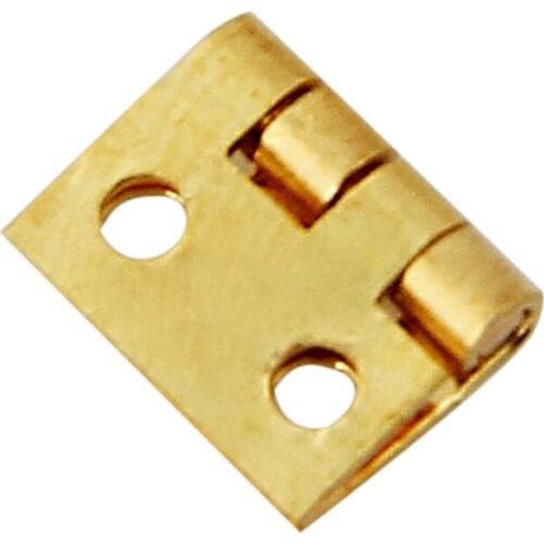 20pcs Mini Metal Hinge for 1/12 House Miniature Cabine Dollhouse Miniature Furniture Cabinet Closet Mini Hinges - Golden