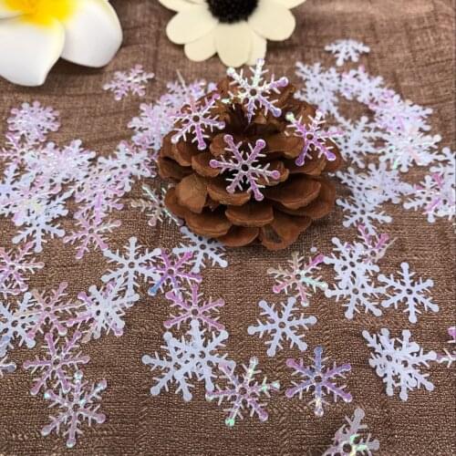 200-300Pcs Snowflakes Artificial Snow Plastic 2-3cm Christmas For Home Decoration Christmas Tree Ornaments Holiday Home Decor