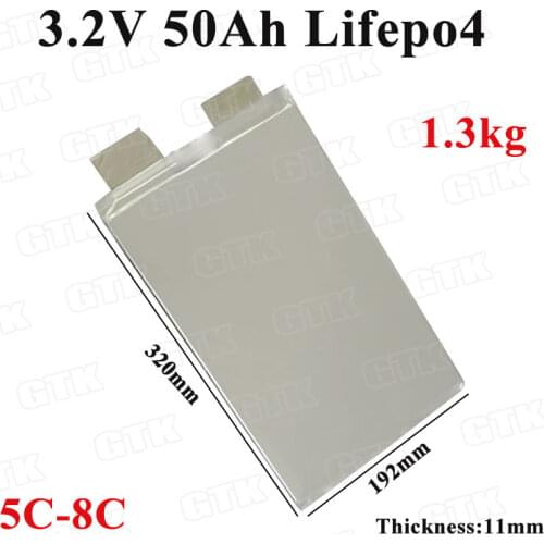 4pcs Lifepo4 3.2v 50Ah lithium rechargeable battery 11192320 diy for battery 12v 24v 36v fishing boat kit battery scooter etc