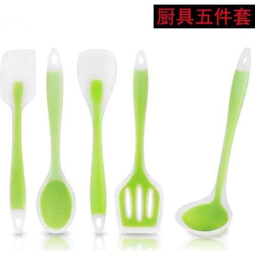 5pcs set Food Grade Silicone Kitchen Cooking Tools Spatula Spoon Ladle Turner Cooking Utensil Kitchenware